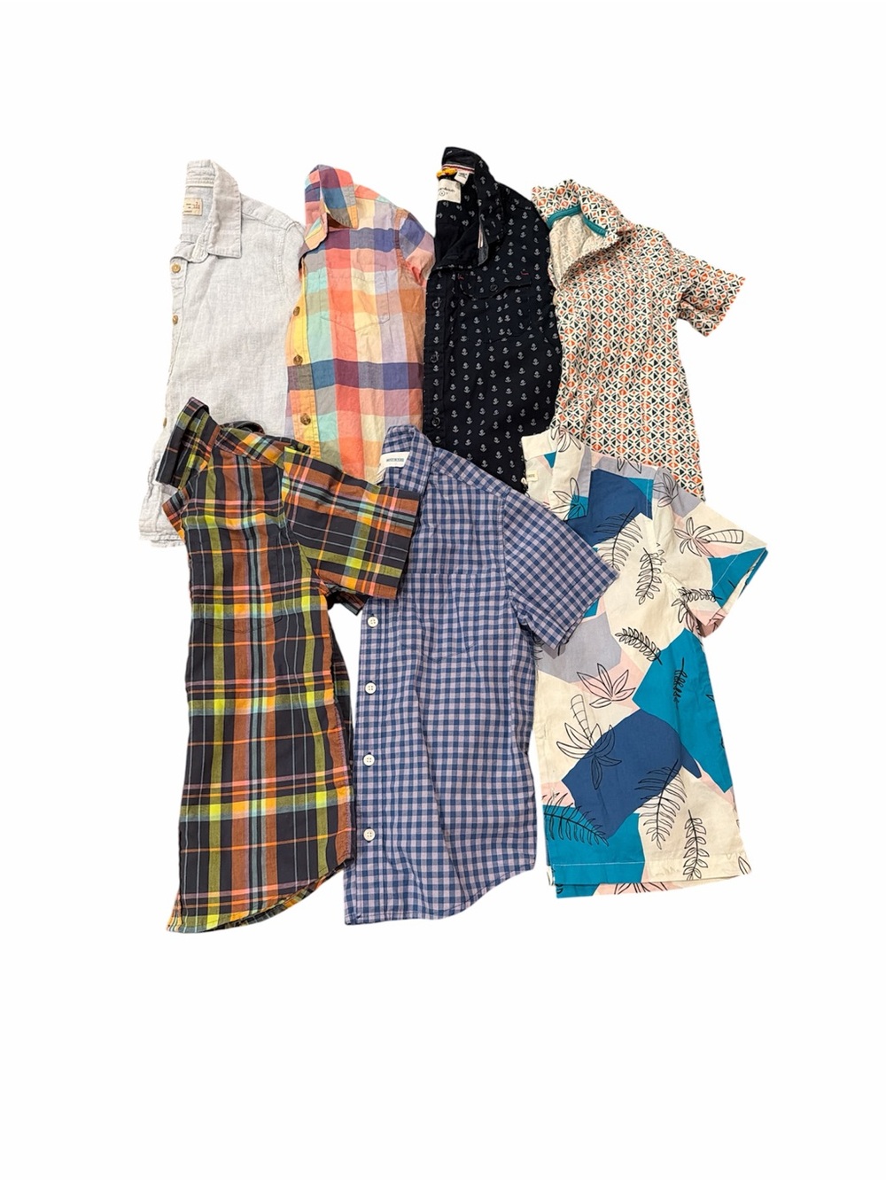 Boys Short Sleeve Button-down Bundle Size 6/7